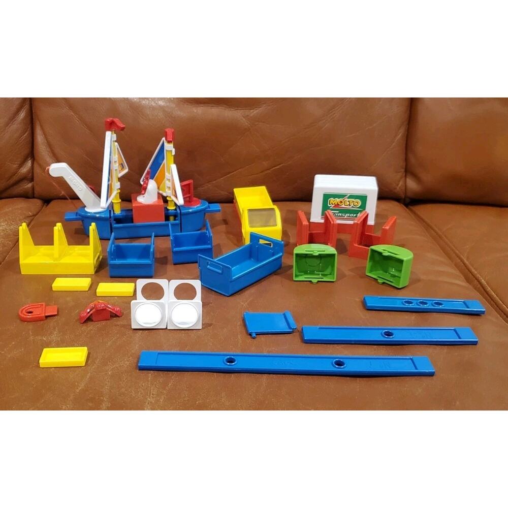 Molto 70s 80s Construction Building Transportation Set No Wheels Collectible